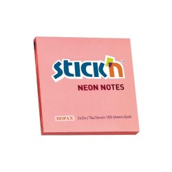 Notes Samoprzylepny 76mm x76mm  Różowy Neonowy  21166 Stick'n