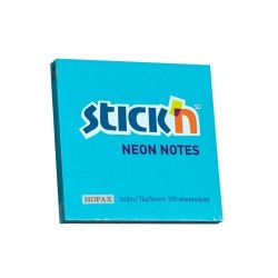 Notes Samoprzylepny 76mm x76mm  Niebieski Neonowy (12) 21209 Stick'n