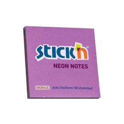 Notes Samoprzylepny 76mm x76mm  Fioletowy Neonowy (12) 21210 Stick'n