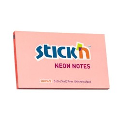 Notes Samoprzylepny 127mm x76mm  Różowy Neonowy (12) 21170 Stick'n