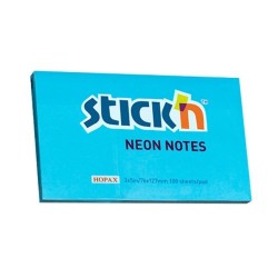 Notes Samoprzylepny 127mm x76mm  Niebieski Neonowy (12) 21213 Stick'n
