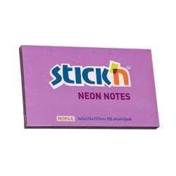 Notes Samoprzylepny 127mm x76mm  Fioletowy Neonowy (12) 21214 Stick'n