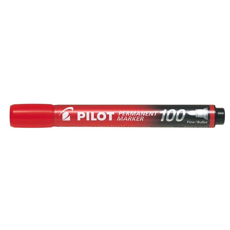 Marker Permanentny SCA-100 Czerwony Pilot