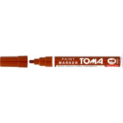 Marker olejowy z farbą, końcówka 2,5mm - brązowy Toma