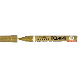 Marker olejowy z farbą, końcówka 2,5mm - złote Toma
