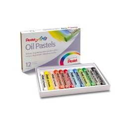 Kredki pastele olejne Pentel 12 kolorów PHN12