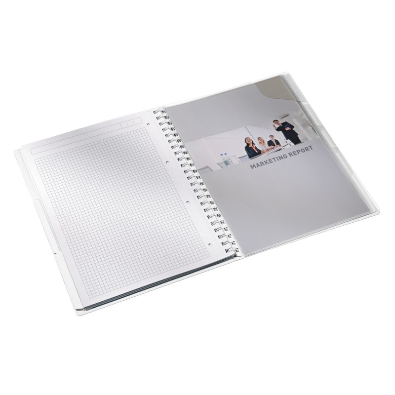 Notatnik z folderem 'Get organised' Leitz WOW PP, A4 80k Metaliczny turkusowy
