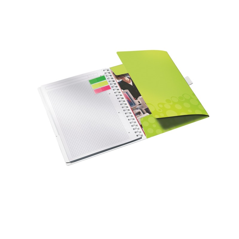 Notatnik z 3 zakładkami'Be Mobile' Leitz WOW PP, A4 80k Metaliczny zielony