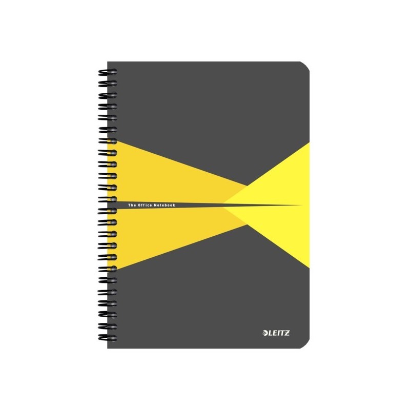 Kołonotatnik Office Card A5, w kratkę, żółty 44580015 Leitz