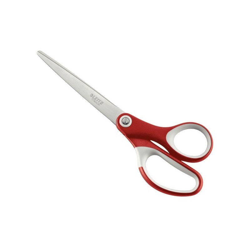 Nożyczki tytanowe Leitz, 180 mm, czerwone