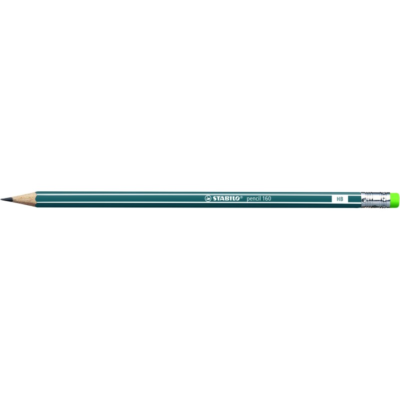 Ołówek 160 z gumką HB petrol Stabilo