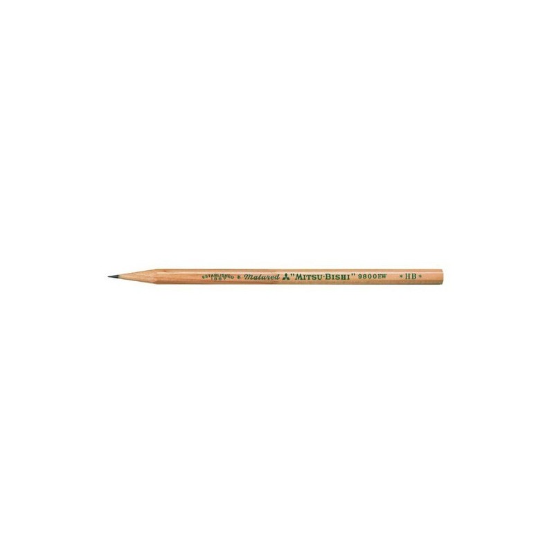 Ołówek z drewna cedrowego, ekologiczny, bez gumki Uni 9800