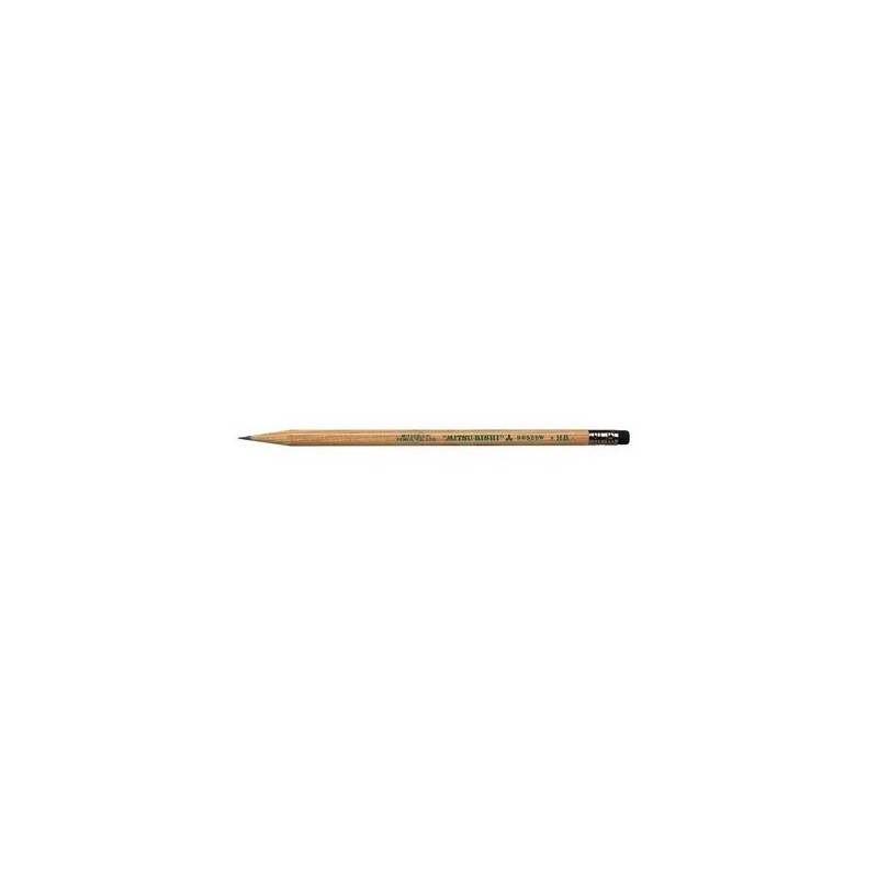 Ołówek z drewna cedrowego, ekologiczny, z gumką Uni 9852