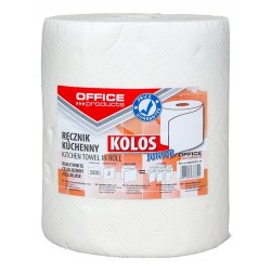 Ręczniki kuchenne celulozowe OFFICE PRODUCTS Kolos Junior, 2-warstwowe, 300 listków, 6 rolek