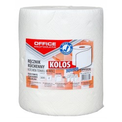 Ręczniki w roli celulozowe OFFICE PRODUCTS Kolos Junior, 2-warstwowe, 300 listków, 60m, białe